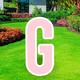 Blush Pink Letter (G) Corrugated Plastic Yard Sign, 30in